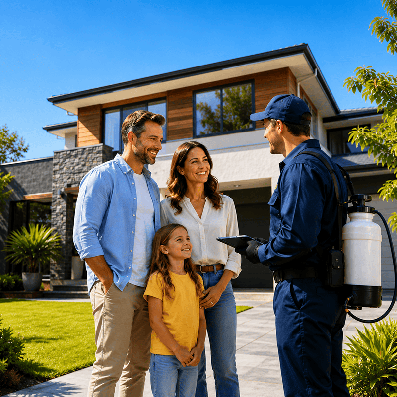 General Pest Control Melbourne technician treating a modern Melbourne home