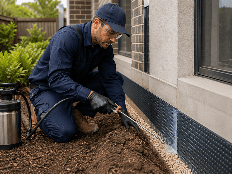 MelBuzz termite technician providing termite treatment Melbourne