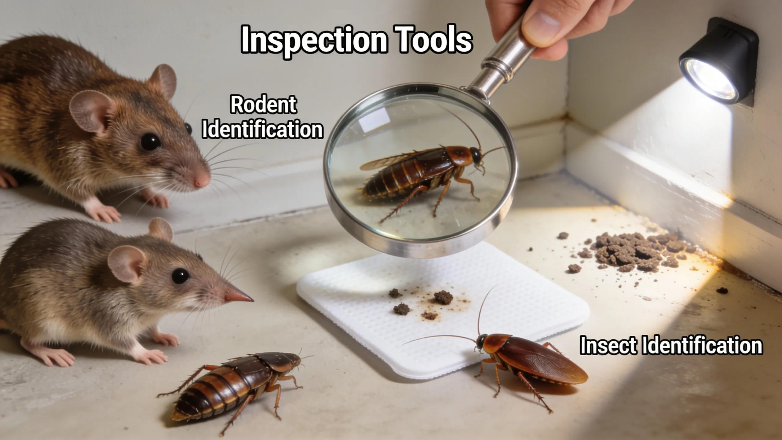 Techniques for identifying common pests through visual inspections and tools