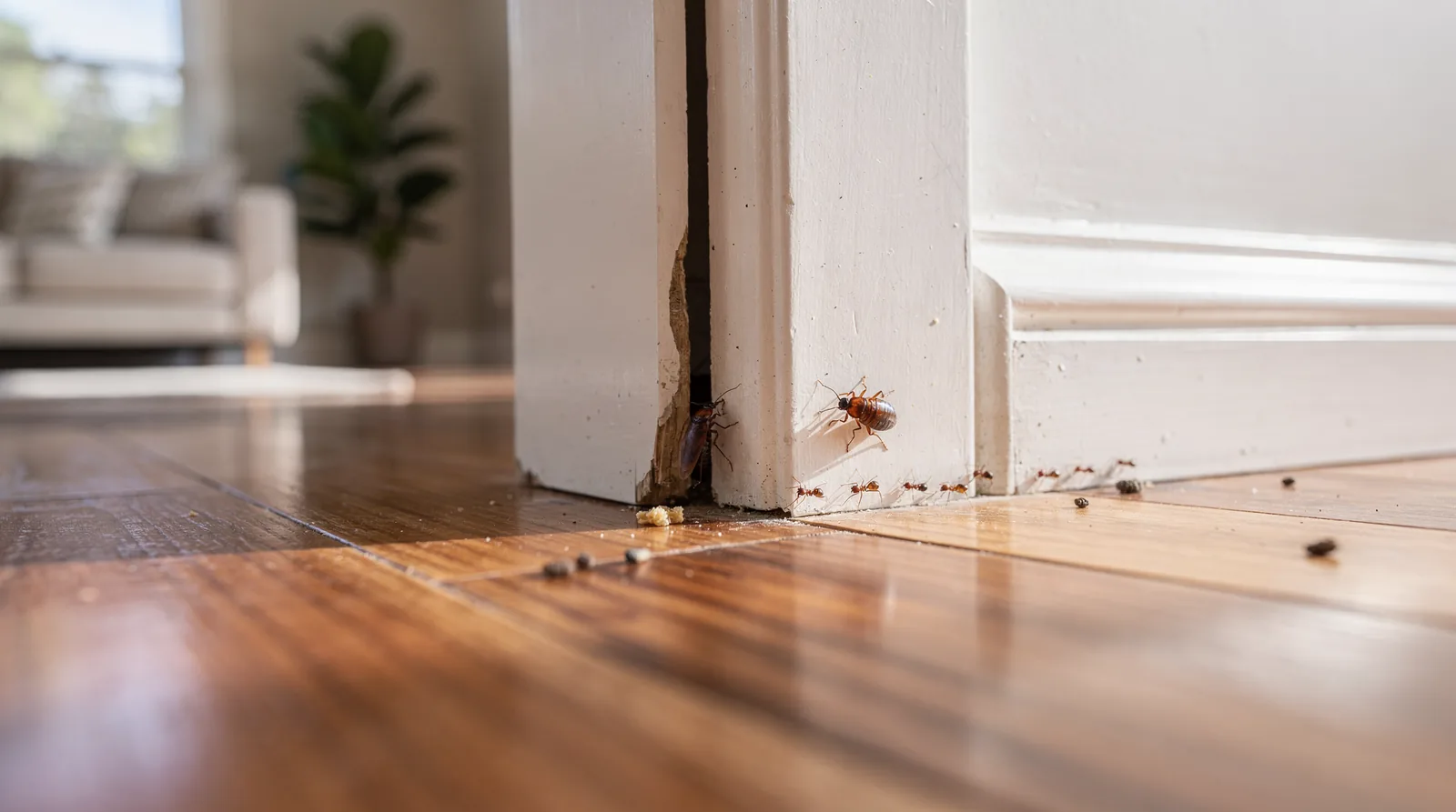 Comprehensive treatment covers common pests including ants, cockroaches, spiders, rodents, and fleas found throughout