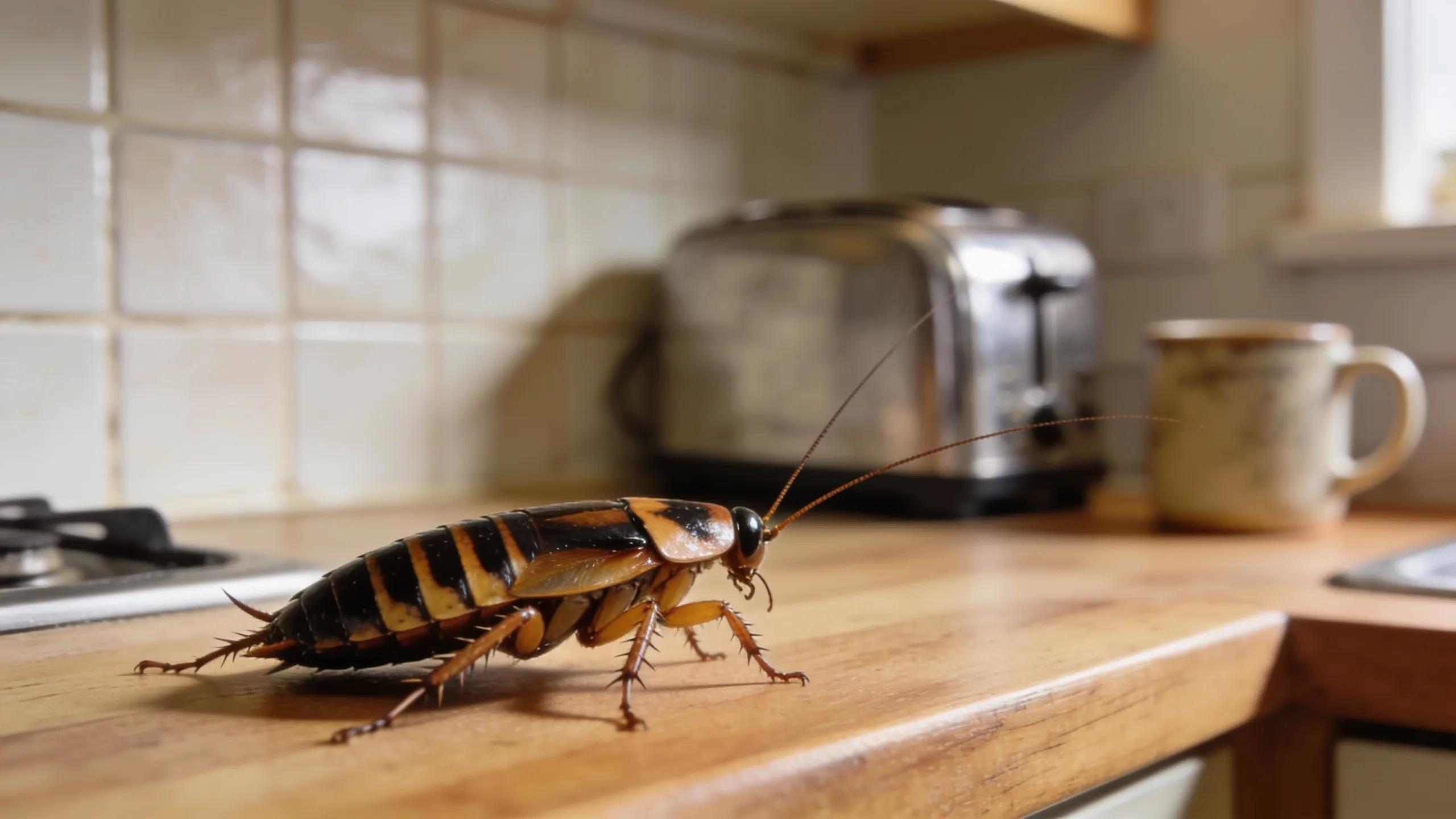 German cockroach in a Melbourne home, highlighting pest issues and urban living environments