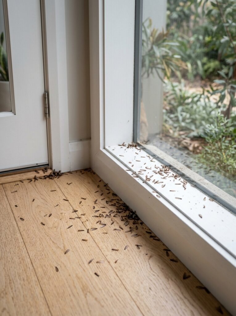 flying termite shed their wings near windows
